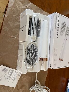 T3 White Hot Air Brush with Rose Gold Accent